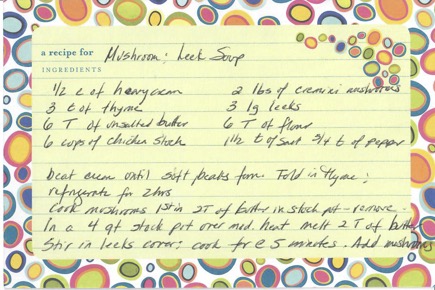 Mushroom Leek Soup Recipe
