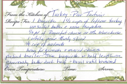 Turkey Pear Tartiner Recipe